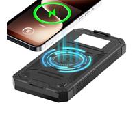 Pacchetto Batteria Con Pannello Solare,10000mAh Impermeabile Per Sopravvivenza | Con Supporto Alla Ricarica Senza Fili,Per Campeggio Escursionismo Viaggio Smartphone Tablet