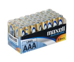 Pacchetto batterie alcaline Maxell AAA LR03 32 unità