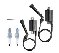 Pacchetto bobina di accensione e tappo della candela per candela sinistra compatibile con l'intruso 800 750 VS800 VS800GL VS750 VS750GLP 1988-2004 Modelli 33420 33410 38A11(MT-0247)