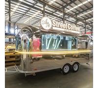 Pacchetto Business Food Truck, Rimorchio Mobile per Caffè e Panetteria con Macchina per Espresso Commerciale, Vetrine, Generatore per Vendita ambulante o Eventi di Catering