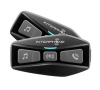 Pacchetto casco moto 2 Interfono Bluetooth U-com 2 Nero Singolo Nero