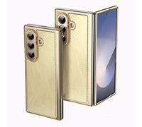 Pacchetto cellulare ultra sottile con protezione completa Compatibile con il Galaxy Z Fold 7,l'obiettivo della fotocamera protegge l'alloggiamento da graffi,Resistente allo scivolamento (Gold)