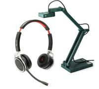 Pacchetto Cleyver NW65UC + IPEVO V4K USB Cuffie stereo senza fili e visualizzatore di documenti per presentazioni a distanza