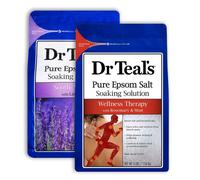 Pacchetto combinato di sali da bagno Epsom del Dr. Teal (totale 6 libbre) Lenisci e dormi con lavanda e terapia del benessere con rosmarino e menta