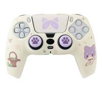 TANOOKI - Combo Pack Maneki, Skin Controller PS5, Custodia Rigida + Grips + Sticker Touchpad per DualSense, Gatto Cute, Kit Accessori Playstation 5
