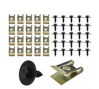 Pacchetto completo di fissaggio per applicazioni BMW Sottoscocca con 40 componenti tra cui dado a U e bullone esagonale con clip di larghezza 11 mm