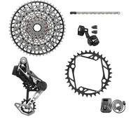 Pacchetto completo per bicicletta axs t-type clip-on Sram XX 104BCD 36DTS 165 10/52 Noir