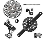 Pacchetto completo per bicicletta axs t-type clip-on Sram XX Bosch ISIS 36DTS 165 10/52 Noir