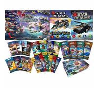 Pacchetto completo Star Realms: gioco principale, guerre coloniali, frontiere, uniti, mazzi di comando, alta allerta, crisi, gambetta, gambita cosmica, scenari, pacchetto promozionale 1 e scatola