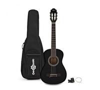 Pacchetto con Chitarra Classica 1/2 Junior, Nero, di Gear4music | Per giovani principianti, corde in nylon morbide per le piccole mani, costruzione robusta, borsa/accordatore/corde inclusi
