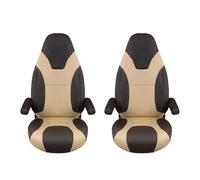 Pacchetto Coprisedili per Fiat Ducato, Boxer e Jumper (2006-2023), Colore Cioccolato - Beige, Camper Van e Furgoni