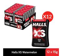 Pacchetto di 12 caramelle Halls XS Mint Cool senza zucchero 12 x 15 g