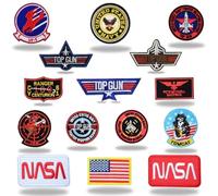 Pacchetto di 15 Toppe per Abbigliamento Ricamate dell'Esercito dell'Aria Americano e Toppe NASA - Toppa per zaino militare - Adesivi per Abbigliamento con Stiratura - Toppa Termoadesiva Resistente al