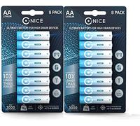 (PACCHETTO DI 16) Batterie al litio ad alta potenza AA Nice Power 3000mah 1,5V non ricaricabile Capacità Lampeggiare Fotocamera digitale per batteria da gioco Xbox Stilo Pile