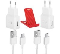 Pacchetto di 2 spire di caricabatteria USB, adattatore di alimentatore caricabatteria rapida adattiva per Samsung Galaxy s10 S9, S8, S7, A13, A14, A15, A16, A35 e altri smartphone