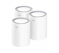 Cudy M3000 3-PACK sistema Wi-Fi Mesh Dual-band (2.4 GHz/5 GHz) Wi-Fi 6 (802.11ax) Grigio Bianco 1 Interno