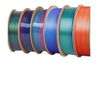 Pacchetto di 6 filamenti for stampante 3D, PLA seta da 1,75 mm, 0,5 kg in totale, 250 g for bobina, precisione dimensionale +/-,03
