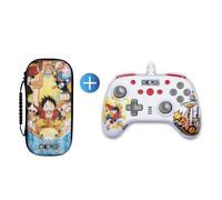 Pacchetto di accessori da gioco Konix One Piece Gamer per Nintendo Switch e Switch OLED - Custodia protettiva - Controller cablato