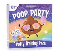Pacchetto di addestramento del vasino per feste con cagnolini | Libro d'avventura e forniture per le feste per aiutare i più piccoli ad entusiasmarsi dell'uso del WC | Set da 16 pezzi | PrimaStella