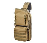 Pacchetto di allenamento a spalla singola all'aperto con tasca superiore e cinghia MOLLE inferiore per una configurazione pronta per la missione (Khaki)