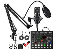 Pacchetto di apparecchiature per podcast, BM800 Podcast Microfono Bundle con V8s Voice Changer, Microfono a condensatore Pacchetto Studio di registrazione per podcasting Live Streaming Canto PC Mobile