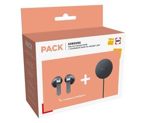 Pacchetto di auricolari intrauricolari true wireless Samsung Galaxy Buds4 ANC Bluetooth 6.1 Nero con caricatore wireless 25W - Nouvo