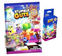 Pacchetto di carte Panini Stumble Guys Serie 2 - Carte da collezione Trading Cards - 1 Starter + 2 blister + esclusivo biglietto di compleanno
