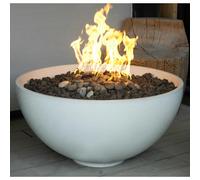 Pacchetto di ciotole per fuoco a gas Solus Decor Hemi 19,6 Kw in bianco