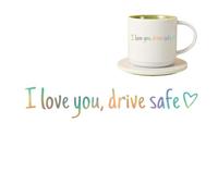 Pacchetto Di Decalcomanie Per Specchio Retrovisore: Adesivi Per Auto Ispiranti Ti Amo Guidare Sicuro E Fiducia In Dio | Adesivi Per Finestra In Vinile Impermeabile | Simpatico Decorazione Automatica