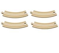 Pacchetto di espansione per binari ferroviari in legno, compatibile con il sistema ferroviario in legno Thomas Brio Bigjigs (binario curvo da 17 cm)