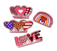 Pacchetto di Fermagli a Pinza con Design Vari: Squalo Marino Cuore Leopardato Rondine; Set di Fermagli Chic