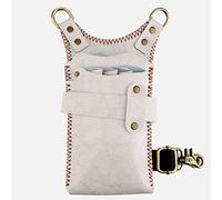 pacchetto di forbici professionali, Borsa porta attrezzi da salone in vera pelle di mucca, impermeabile, regolabile, con tracolla, for forbici e pettini, confezione da 6, multicolore(G)