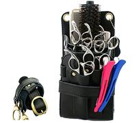 pacchetto di forbici professionali, Custodia for forbici da barbiere e parrucchiere in pelle, confezione da 5, multicolore(B)