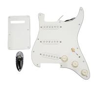 Pacchetto di Installazione della Piastra di Guardia Gratta e Graffio per Battaglia con Chitarra Elettrica Bianca retrò per i Giocatori (Tappo di nave nera)