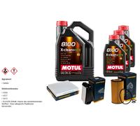 Pacchetto di ispezione DENCKERMANN 8L MOTUL 8100 X-CLEAN 0W-30 per Mercedes-Benz