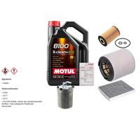 Pacchetto di ispezione FEBI 5L MOTUL 8100 X-PULIRE 0W-30 per Audi A1 1.6 TDI