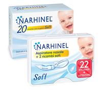 Pacchetto di Narhinel Aspiratore Nasale Soft + 20 Ricambi usa e getta per Aspiratore Nasale