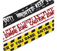 Pacchetto di nastri spaventosi di Halloween - Il pacchetto di nastri di Halloween include: Enter If You Dare - Caution Zombie Zone - Haunted Keep Out - confezione da 3, nastro decorativo spaventoso