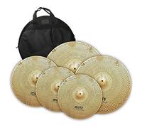 Pacchetto Di Piatti A Basso Volume Set Di Piatti Muti Borsa Per Piatti Da 5 Pezzi Inclusa Piatti per principianti (Color : Bright Golden)