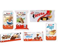 Pacchetto di prova Kinder Ferrero Brioss Colazione più Panecioc Delice Snack Karten Fiesta