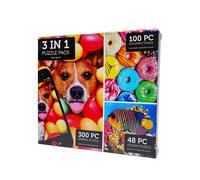 Pacchetto Di Puzzle A Tre In Uno | 300, 100 E 48 Pezzi