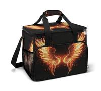 Pacchetto di raffreddamento all'aperto per il tempo libero,Ali di angolo di fuoco stampa borsa refrigerata grande capacità,Pacchetto di raffreddamento all'aperto