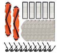 Pacchetto di rifornimento per Xiaomi S40 OV81 Robot Aspirapolvere Componenti Include Spazzola a Rullo Principale Spazzole Laterali Filtro Antipolvere e Inserti Panno Mop (C)