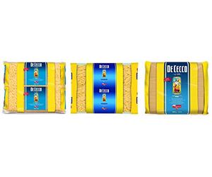 PACCHETTO DI TESTPACKAGE De Cecco Fusilli - Tortiglioni - Spaghetti Pasta di Semola di Grano Duro Pasta Lunga e Pasta Corta 100% Pasta Italiana ( 3X 3Kg )