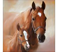 Pacchetto di tovaglioli con disegno cavallo e puledro, da 20 pezzi