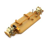 Pacchetto di unità centrale differenziale del cambio con piastra inferiore in metallo per parti di automobili RC in 1/12 compatibili con 124016 124017 124018 124019(Yellow)