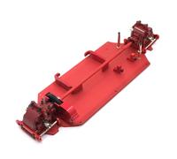 Pacchetto di unità centrale differenziale del cambio con piastra inferiore in metallo per parti di automobili RC in 1/12 compatibili con 124016 124017 124018 124019(Red)