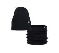 Pacchetto Duo Buff Knitted Berretto Lilon Nero e Knitted Scaldacollo Lilon Nero Taglia unica Adulti