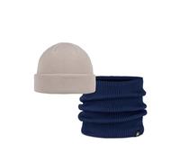 Pacchetto Duo BUFF® Street Knitted Berretto Lilon Fisherman Birch Gray e Knitted & Fleece Scaldacollo Renvi Midnight Taglia unica Adulti