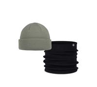 Pacchetto Duo BUFF® Street Knitted Berretto Lilon Fisherman Opaline e Knitted Neckwarmer Lilon Black Taglia unica Adulti